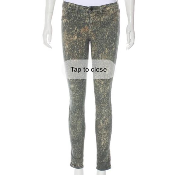 J brand mid rise skinny jean ankle pants splatter paint design sz 25 - Picture 3 of 8